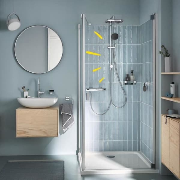 Brusesøjle med manuel omskifter - Vandbesparende - GROHE Vitalio Comfort 250 - Krom - 26698001