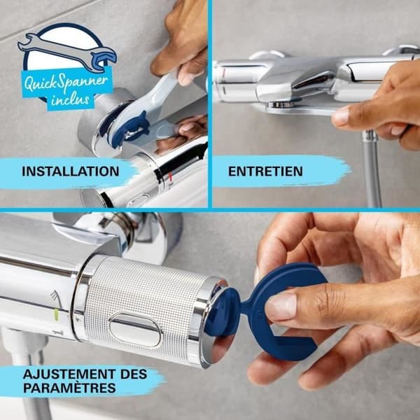Suihkupylväs yksiotehanalla - Vettä säästävä - GROHE Vitalio Comfort 250 - Kromi - 26985001