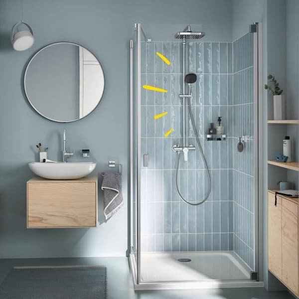 Suihkupylväs yksiotehanalla - Vettä säästävä - GROHE Vitalio Comfort 250 - Kromi - 26985001