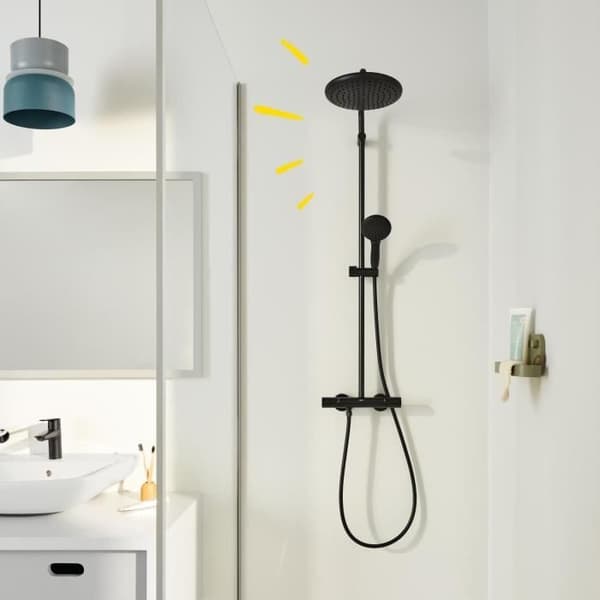 Brusesøjle med termostatarmatur - Vandbesparende - GROHE Vitalio Start System 250 - Matsort - 266772431