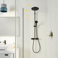 Miniatyrbillede 4 af 6: Brusesøjle med termostatarmatur - Vandbesparende - GROHE Vitalio Start System 250 - Matsort - 266772431
