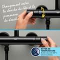 Miniatyrbillede 6 af 6: Brusesøjle med termostatarmatur - Vandbesparende - GROHE Vitalio Start System 250 - Matsort - 266772431