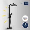 Miniatyrbillede 2 af 6: Brusesøjle med termostatarmatur - Vandbesparende - GROHE Vitalio Start System 250 - Matsort - 266772431