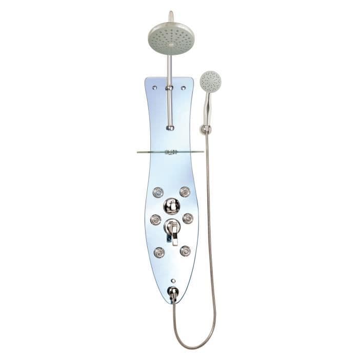ROUSSEAU Brusekolonne med hydromassage med mekanisk blandebatteri Dalhia Shiny - Spejleffekt