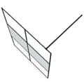 Miniatyrbild 5 av 7: vidaXL Duschvägg svart 140x195 cm halvfrostat ESG-glas
