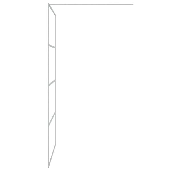 vidaXL Duschvägg silver 115x195 cm klart ESG-glas