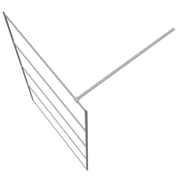 vidaXL Duschvägg silver 115x195 cm klart ESG-glas