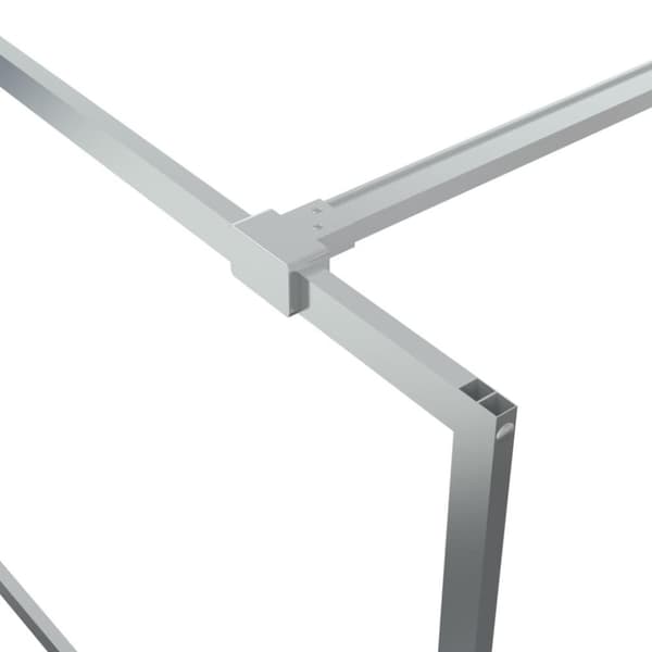 vidaXL Duschvägg silver 115x195 cm klart ESG-glas