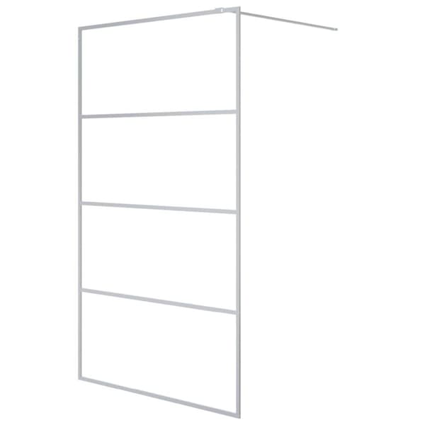 vidaXL Duschvägg silver 115x195 cm klart ESG-glas