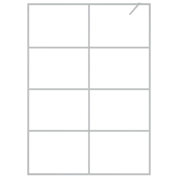 vidaXL Duschvägg silver 140x195 cm klart ESG-glas