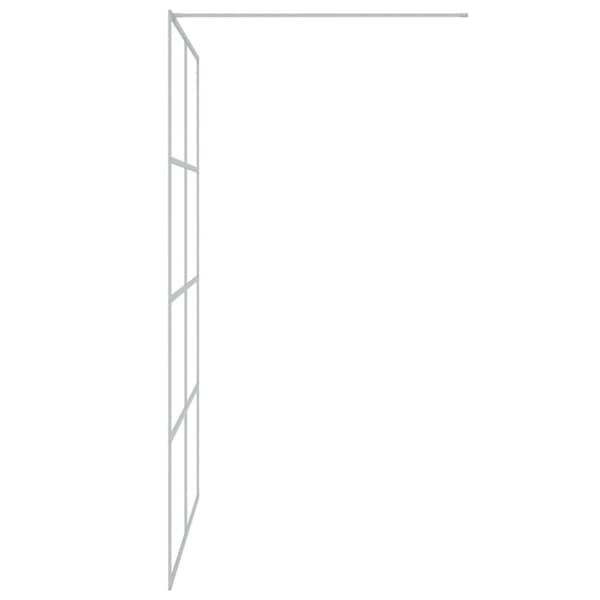 vidaXL Duschvägg silver 140x195 cm klart ESG-glas