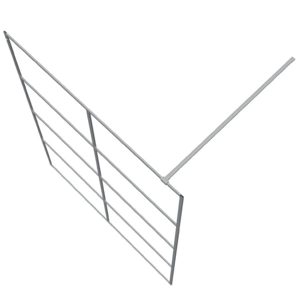 vidaXL Duschvägg silver 140x195 cm klart ESG-glas
