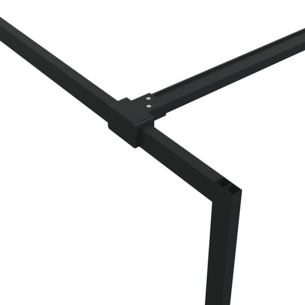 vidaXL brusevæg 100x195 cm halvmatteret sikkerhedsglas sort