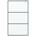 Miniatyrbillede 3 af 7: vidaXL brusevæg 115x195 cm matteret sikkerhedsglas sort