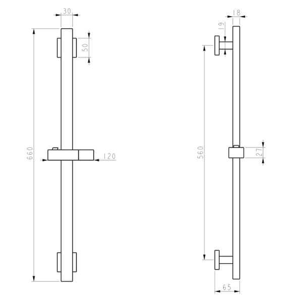 WEZER STK-02 suihkutanko - 660 mm