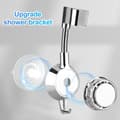 Miniatyrbillede 4 af 5: Brusehovedholder 360° justerbar bruseholder, universal sugekopholder til brusehoved uden boring