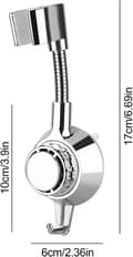 Miniatyrbillede 2 af 5: Brusehovedholder 360° justerbar bruseholder, universal sugekopholder til brusehoved uden boring