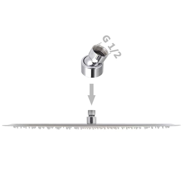 vidaXL Regndusjhode 2 stk rustfritt stål Ø50 cm