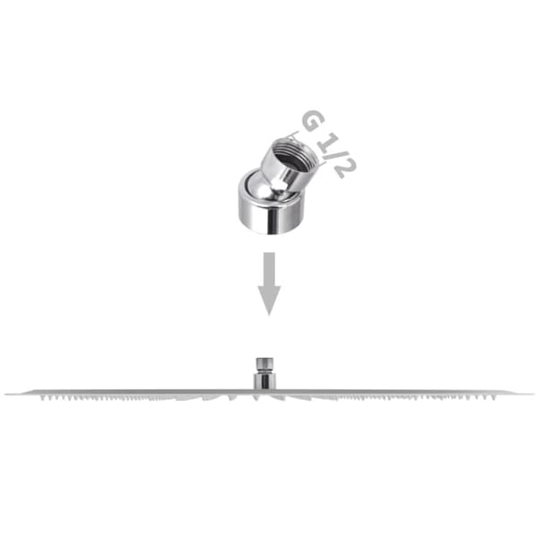 vidaXL brusehoved rainshower-funktion 2 stk. rustfrit stål 50 x 50 cm