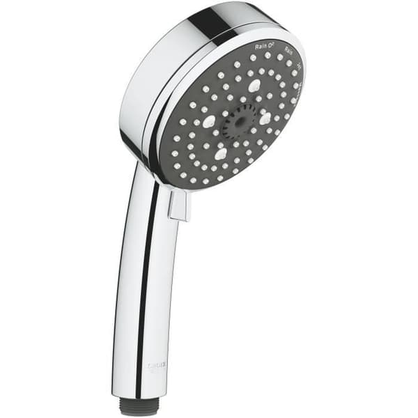 GROHE Vitalio Comfort 100 duschhuvud, 4 strålar, handdusch med anti- skållnings- och vattenbesparande teknik, krom, 26094000