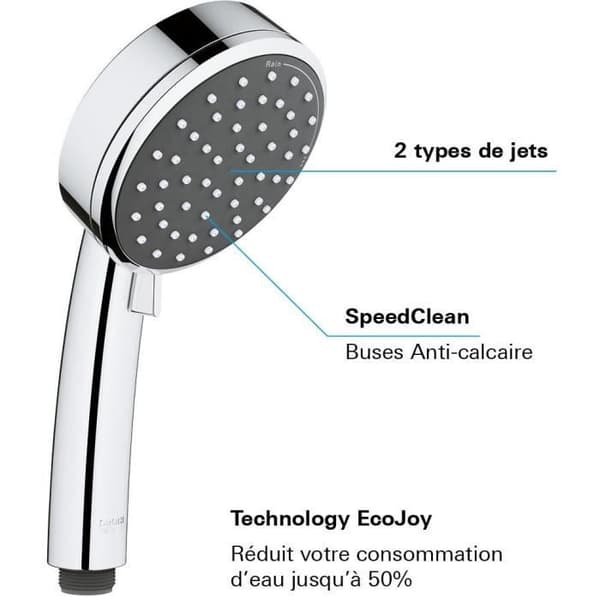 2-jet handdusch - GROHE - Vitalio Comfort 100 - EcoJoy - DreamSpray - Anti-kalk