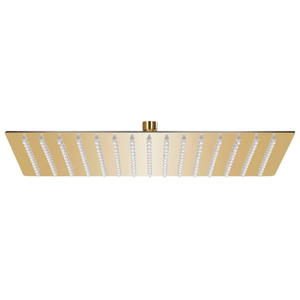 vidaXL Regndusjhode rustfritt stål 40x30 cm firkantet gull