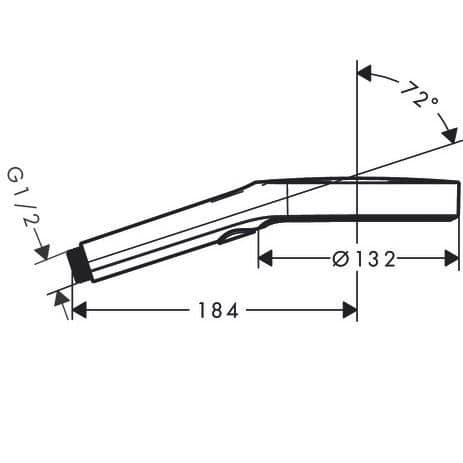 Handdusch - HANSGROHE - Rainfinity - 130 mm - 3 strålar - matt vit