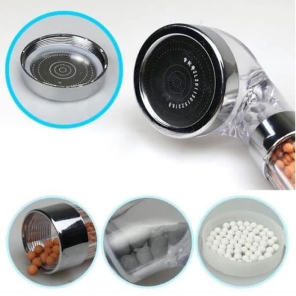 ZS14291-Yolistar Spa Duschhuvud Multifunktion Turmalin Germanium Eco Purifies Mjukar upp vatten - Diameter 8cm