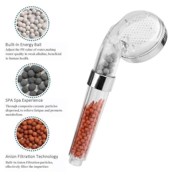 YF03317-Tourmaline Germanium Eco Multifunction Spa Duschhuvud Renar Mjukar upp vatten