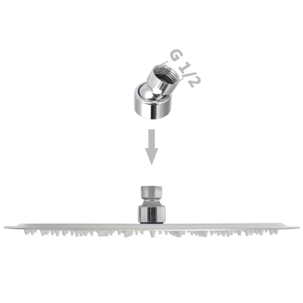 vidaXL brusehoved rainshower-funktion 2 stk. rustfrit stål Ø 30 cm -  Brusehoveder