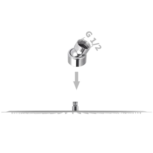 vidaXL brusehoved rainshower-funktion 2 stk. rustfrit stål 50 x 50 cm -  Brusehoveder