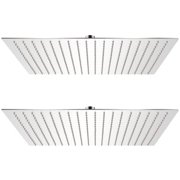 vidaXL brusehoved rainshower-funktion 2 stk. rustfrit stål 50 x 50 cm -  Brusehoveder