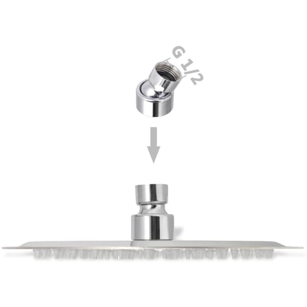 vidaXL brusehoved rainshower-funktion 2 stk. rustfrit stål Ø 20 cm -  Brusehoveder