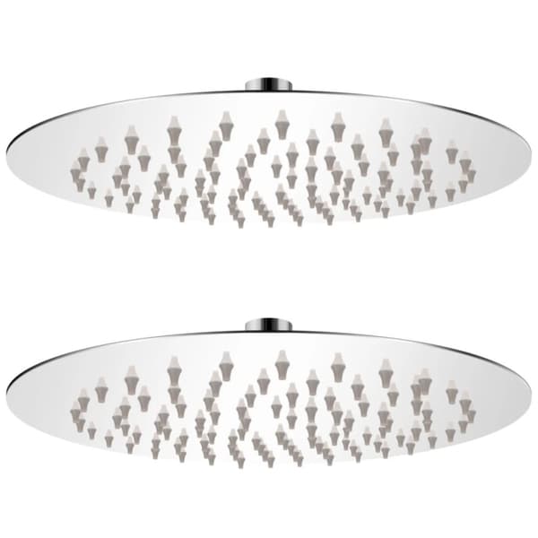 vidaXL brusehoved rainshower-funktion 2 stk. rustfrit stål Ø 20 cm -  Brusehoveder