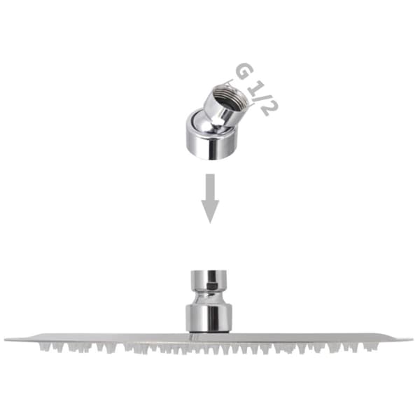 vidaXL Brusehoved rustfrit stål 25 cm rund -  Brusehoveder
