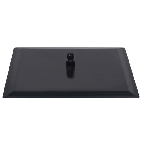 vidaXL regnbrusehoved 50x50 cm rustfrit stål firkantet sort - Brusehoveder