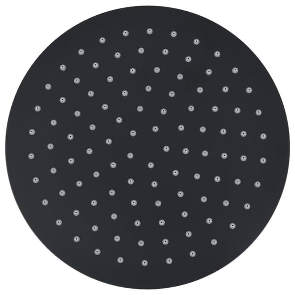 vidaXL regnbrusehoved rustfrit stål 25 cm rund sort -  Brusehoveder