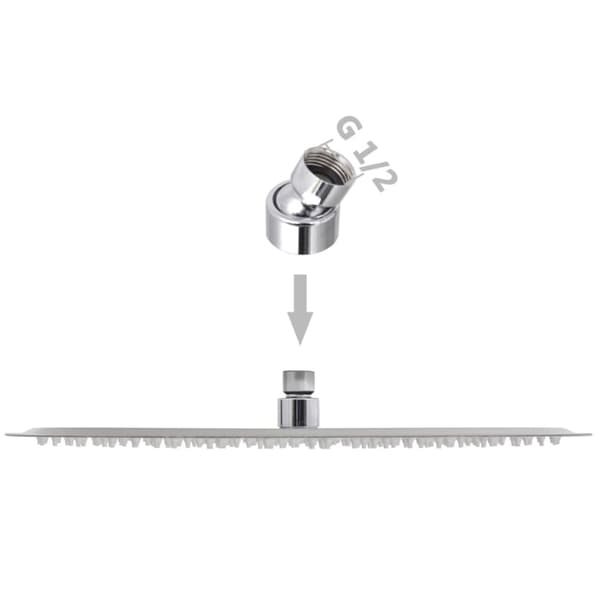 The Living Store Brusehoved rustfrit stål 40 cm rund -  Brusehoveder