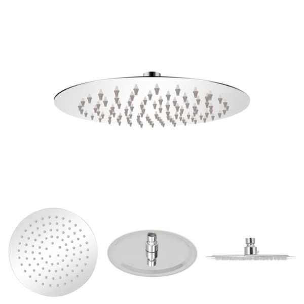 The Living Store Brusehoved rustfrit stål 20 cm rund -  Brusehoveder