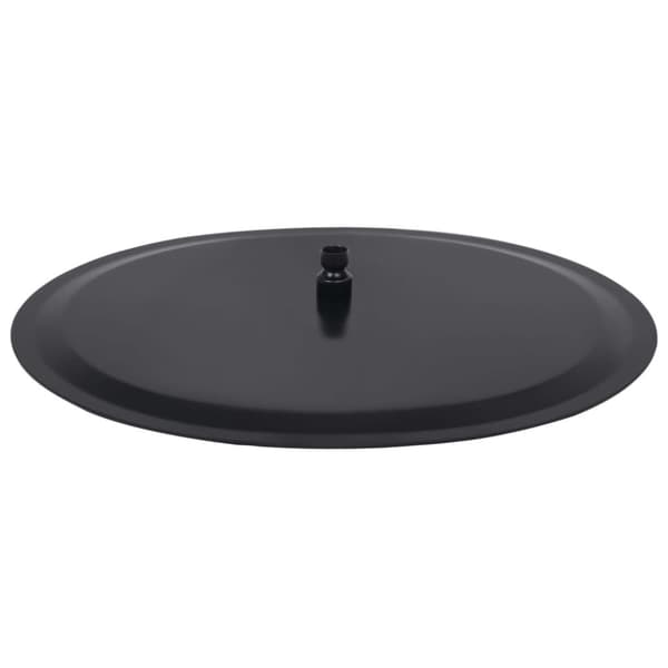 The Living Store regnbrusehoved 50 cm rustfrit stål rund sort -  Brusehoveder
