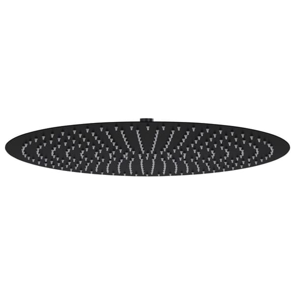 The Living Store regnbrusehoved 50 cm rustfrit stål rund sort -  Brusehoveder