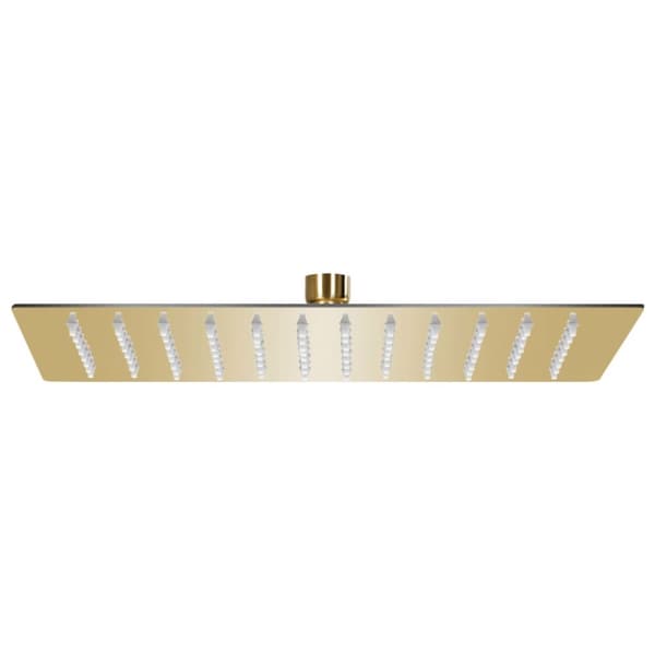 The Living Store regnbrusehoved 30x20 cm rektangulær rustfrit stål guldfarvet -  Brusehoveder