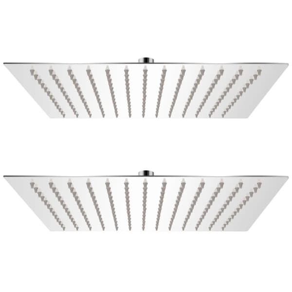 Brusehoveder - Living brusehoved rainshower-funktion 2 stk. rustfrit stål 30 x 30 cm