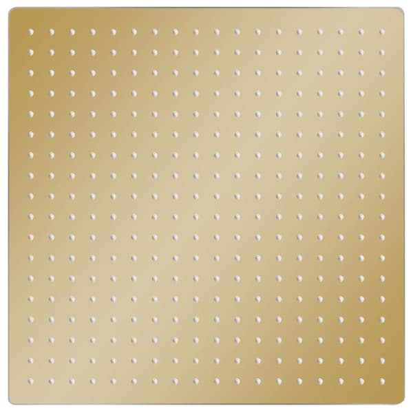 Brusehoveder - Living regnbrusehoved 50x50 cm firkantet rustfrit stål guldfarvet