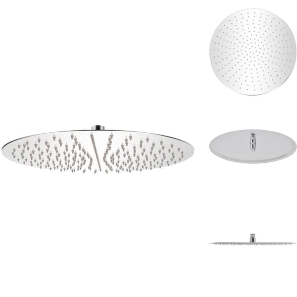 Brusehoveder - Living Brusehoved rustfrit stål 40 cm rund