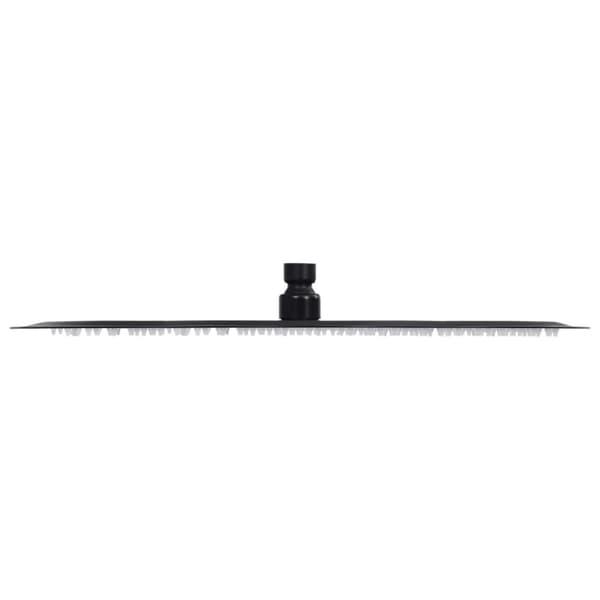 Brusehoveder - Living regnbrusehoved rustfrit stål 40 cm rund sort
