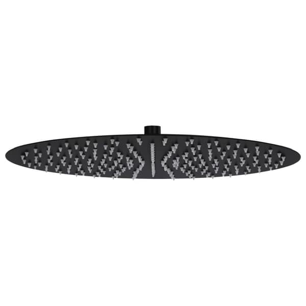 Brusehoveder - Living regnbrusehoved rustfrit stål 40 cm rund sort