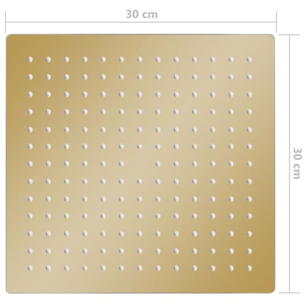 Takduschhuvud rostfritt stål 30x30 cm fyrkantigt guld - Duschhuvud - Dusch Huvud - Home & Living