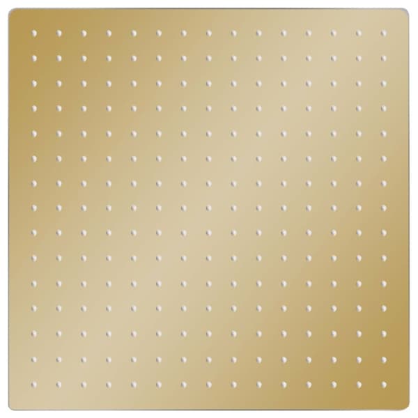 Regnbrusehoved 40x40 cm firkantet rustfrit stål guldfarvet - Brusehoved - Brusehoveder - Home & Living