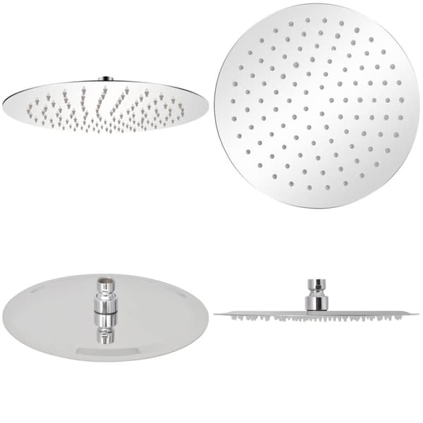 Brusehoved rustfrit stål 25 cm rund -  - Home & Living
